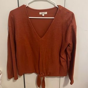 Madewell v-neck with tie